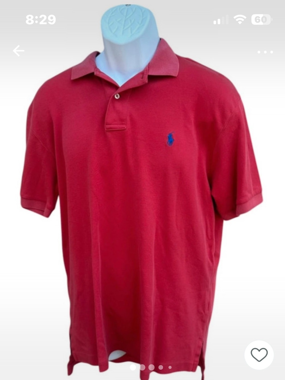 Ralph Lauren Red Polo with Blue Pony Embroidery medium